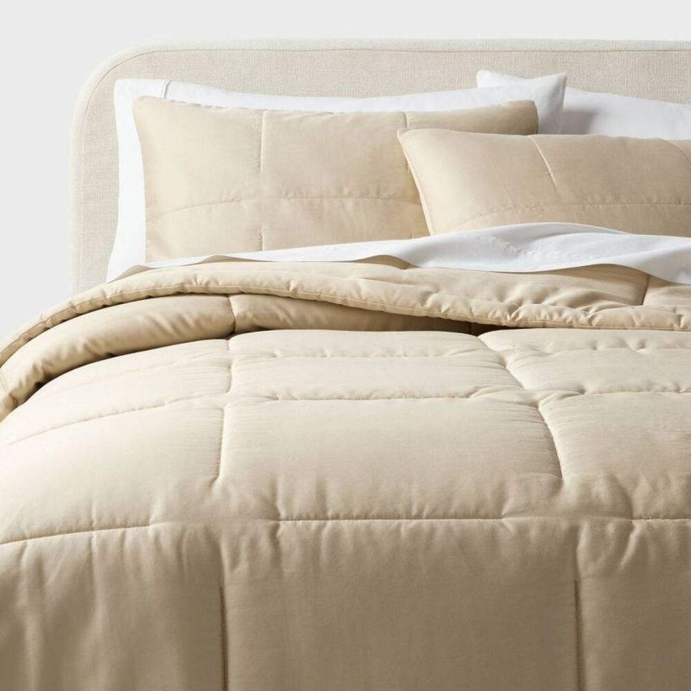 Threshold - King Performance Sateen Comforter and Shams Set Natural - Threshold